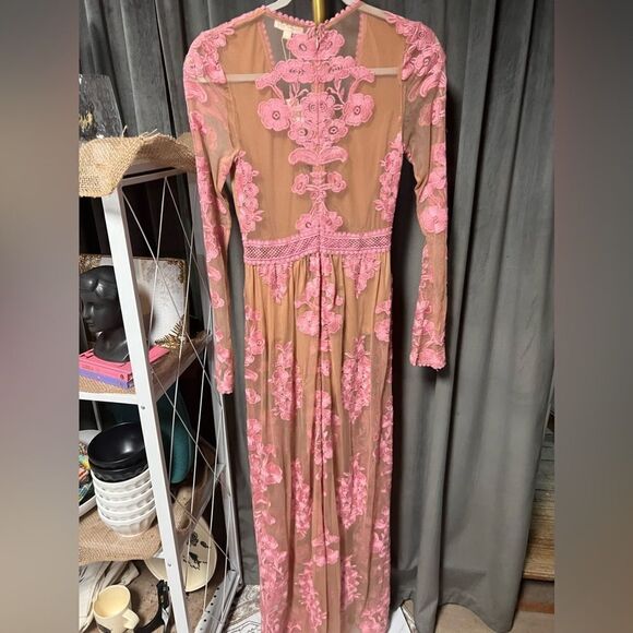 For Love & Lemons Temecula Maxi Dress in Pink - Picture 8 of 9
